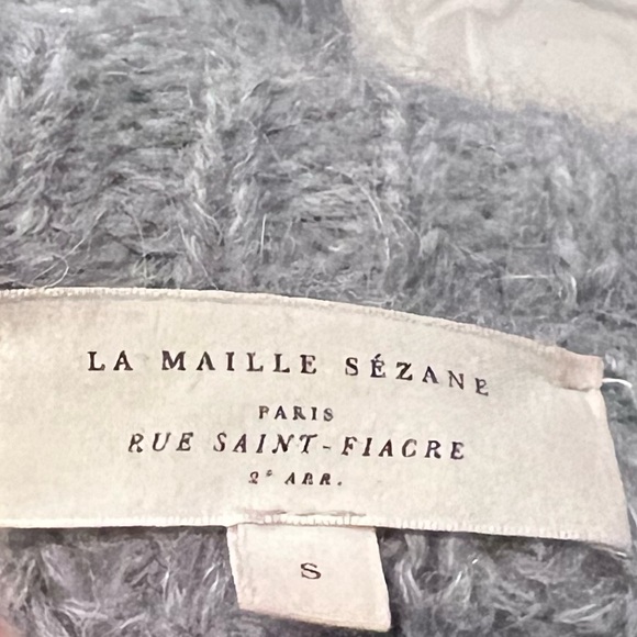 Sezane Emile Cardigan in Mottled Grey Small - Picture 7 of 9